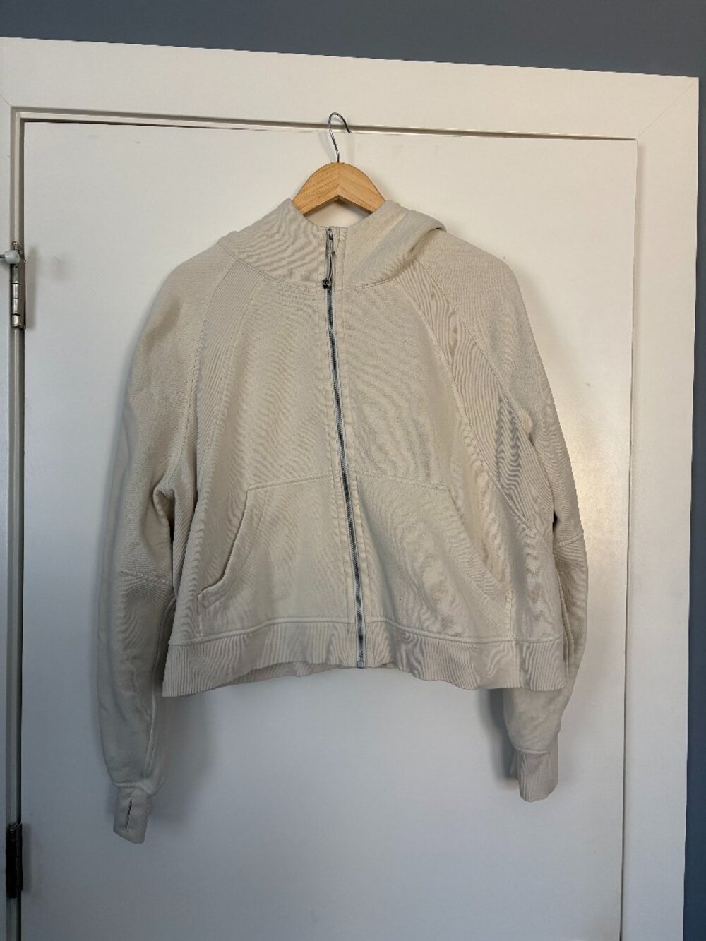 lululemon Scuba Oversized Full-Zip Hoodie - ivory, L/XL
